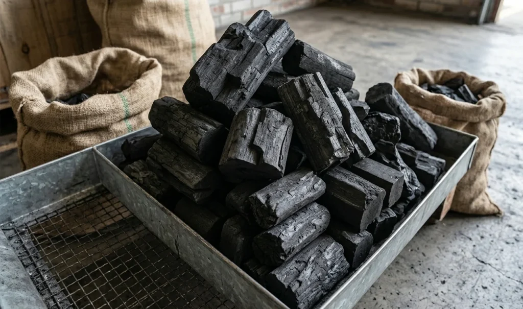 Global container logistics managed by a professional charcoal supplier