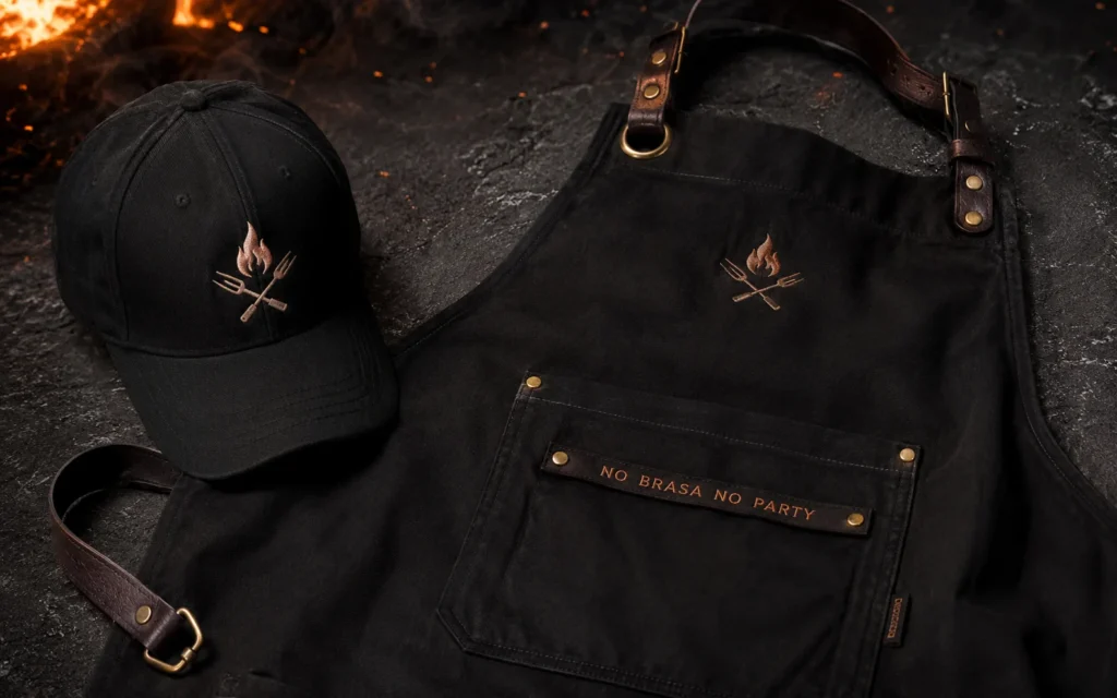 Refined chef lifestyle apparel and fire cooking merchandise by Fuego y Fermento