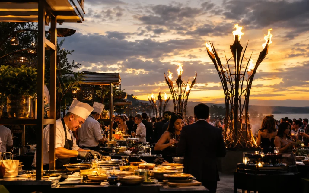 Outdoor brand activation food events and large scale gastronomic festival collaboration featuring live fire cooking events Europe
