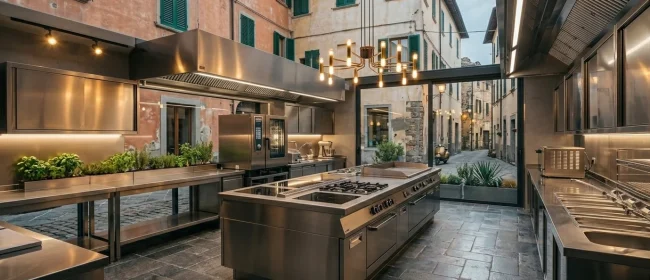 Modern professional kitchen project completed