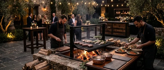 B2B logistics planning for high end fire cooking events Europe and international markets